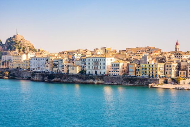 Corfu town view from the sea